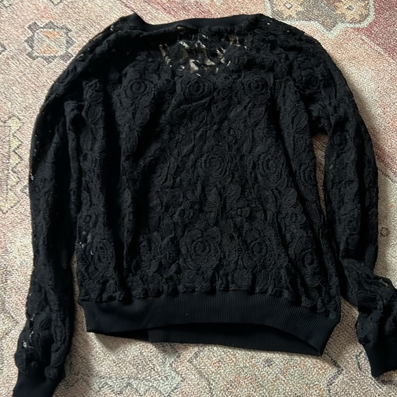 Denim supply size m lace black top - Picture 3 of 3
